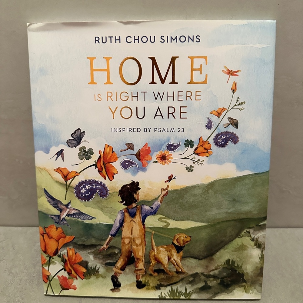 'Home Is Right Where You Are' Decorative Art Print - Blue/Green